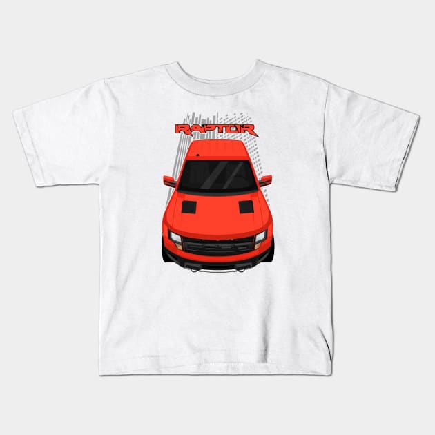 Ford F150 SVT Raptor 2010-2014 - Orange Kids T-Shirt by V8social